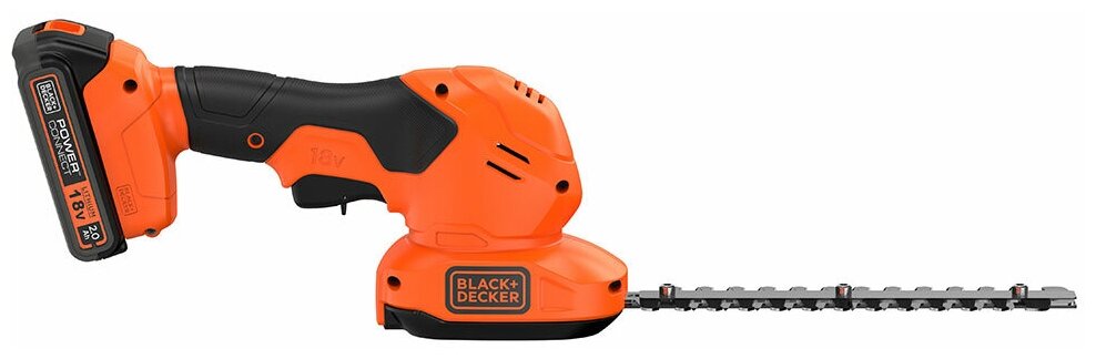 Аккумуляторный кусторез BLACK+DECKER BCSS18D1, 18В, 2Ач , насадки ножницы и кусторез - фотография № 19