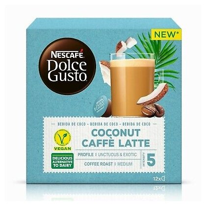 Кофе натуральный жареный молотый Nescafe Dolce Gusto Coconut Latte",12кап,116,4гр