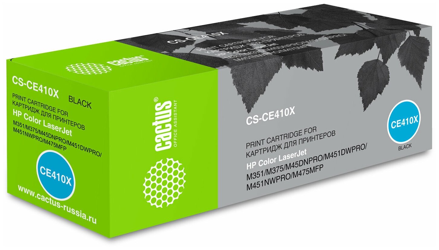 Картридж лазерный Cactus CS-CE410X, черный, 4000 страниц, совместимый, для LJ Pro 300 color MFP M375nw