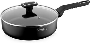 Сковорода VENSAL Velours noir глубокая с крышкой 24 см VS1012