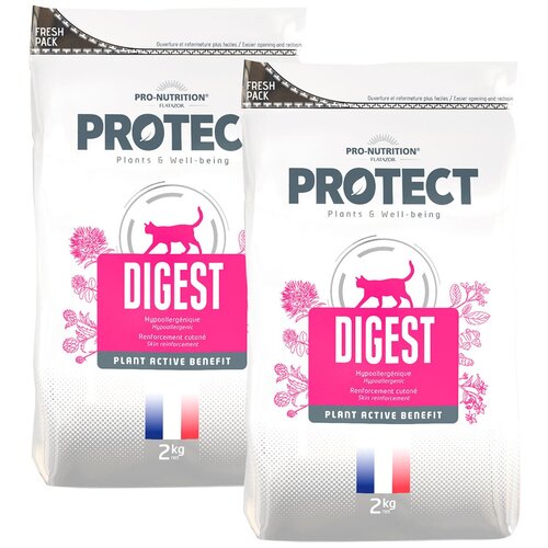 FLATAZOR PROTECT DIGEST для взрослых кошек при аллергии (2 + 2 кг)