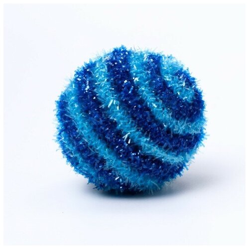 фото Шар-погремушка блестящий двухцветный, 5 см, синий/голубой recom