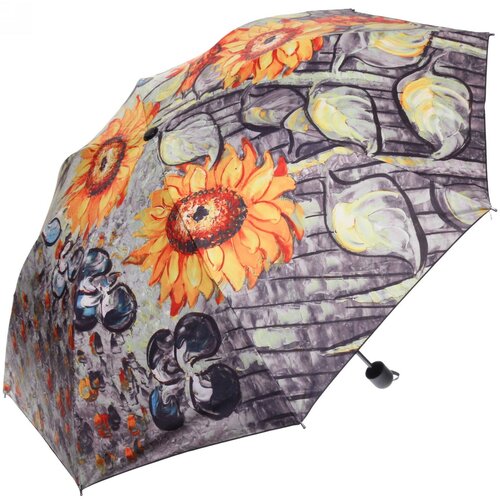 Зонт Ultramarine, механика, 4 сложения, мини-зонт, для женщин, мультиколор