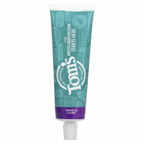 Tom' s of Maine, Whole Care Anticavity Toothpaste, Spearmint, 4 oz (113 g)