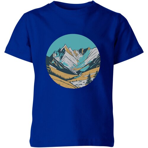 Футболка Us Basic, размер 8, синий мужская футболка горный пейзаж ретро палитра s черный