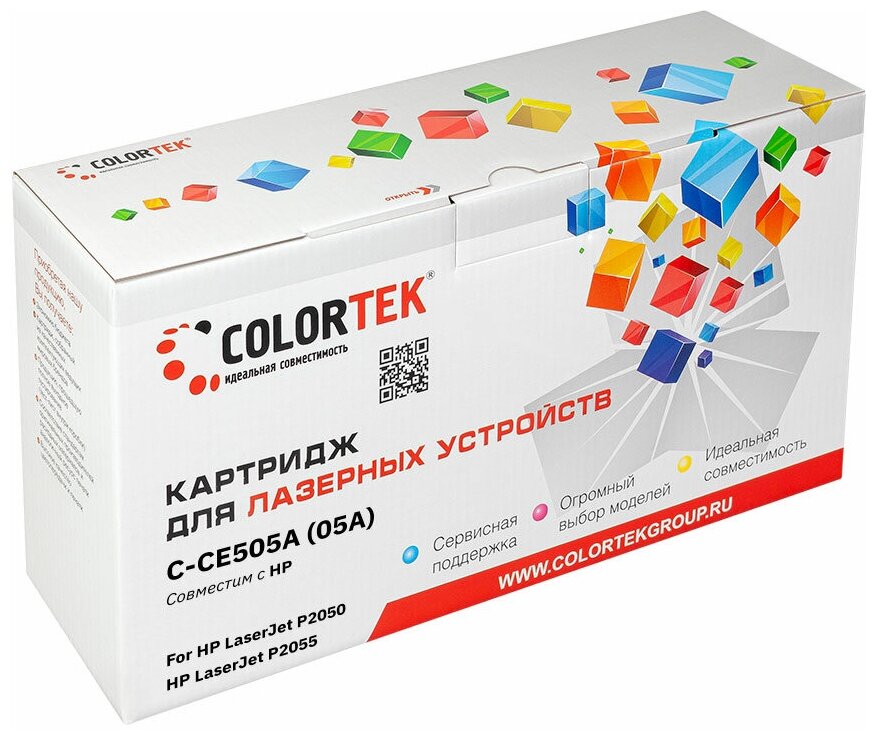 Картридж лазерный Colortek CT-CE505A/CF280A для принтеров HP и Canon