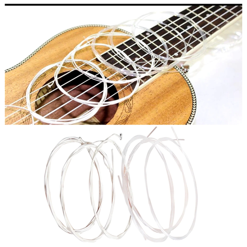 Струны нейлоновые серебряные для классической гитары, 6 шт. Арт.
