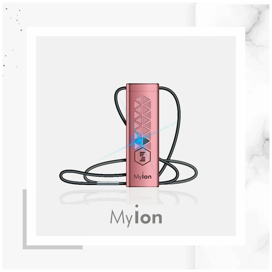 Портативный персональный очиститель - стерилизатор воздуха MYION PINK - фотография № 1