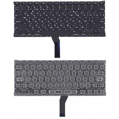 Клавиатура для ноутбука Apple MacBook A1369, A1466 черная, плоский Enter новый блок питания для macbook 7635 md231ll a md232ll a md212rs a md213rs a md212 md213 mr9q2ru a mr9r2ru a