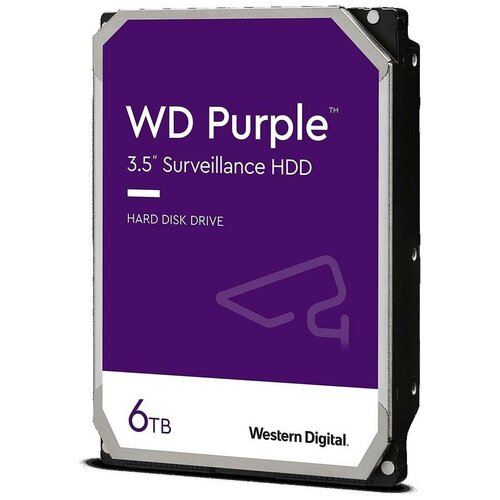 Жёсткий диск WD Purple WD60EJRX 6ТБ 35 5400RPM 64MB SATA-III DV NVR 1399000₽