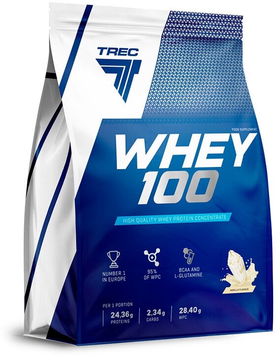 Trec Nutrition Whey 100, 2270 г, вкус: ваниль