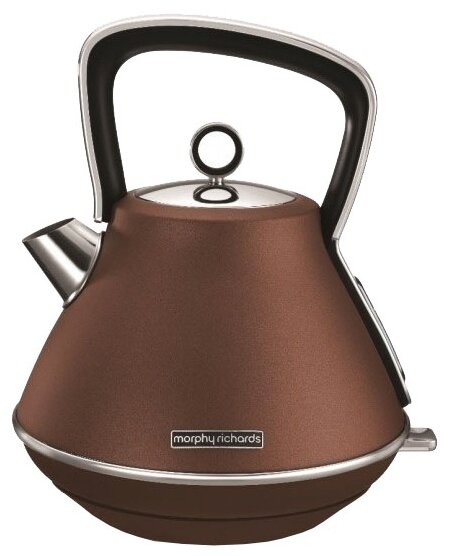 99011371387 Электрочайник Morphy Richards EvokePyramid 100101 коричневый - фотография № 1