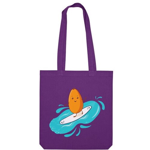 фото Сумка шоппер us basic, фиолетовый