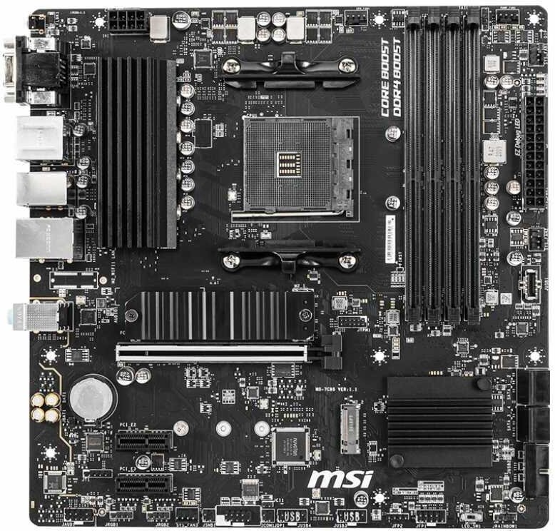 Материнская плата MSI B550M PRO-VDH Soc-AM4 AMD B550 4xDDR4 mATX AC`97 8ch(7.1) GbLAN RAID+VGA+HDMI+DP