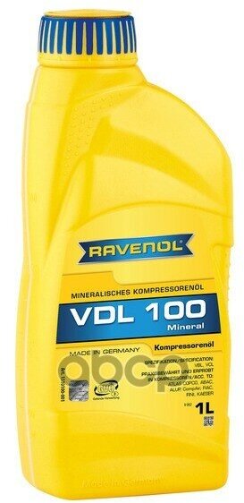 Компрессорное Масло Ravenol Kompressorenoel Vdl 100 (1Л) New Ravenol арт. 133010000101999