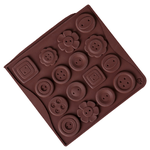 Форма для конфет Доляна Пуговки, 16 ячеек - изображение