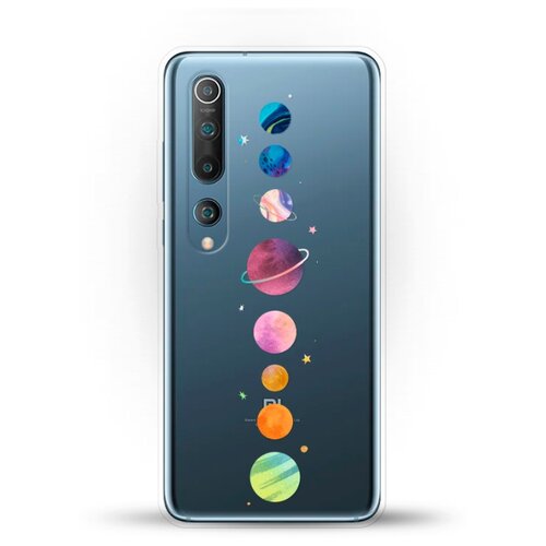 фото Силиконовый чехол планеты на xiaomi mi 10 andy & paul