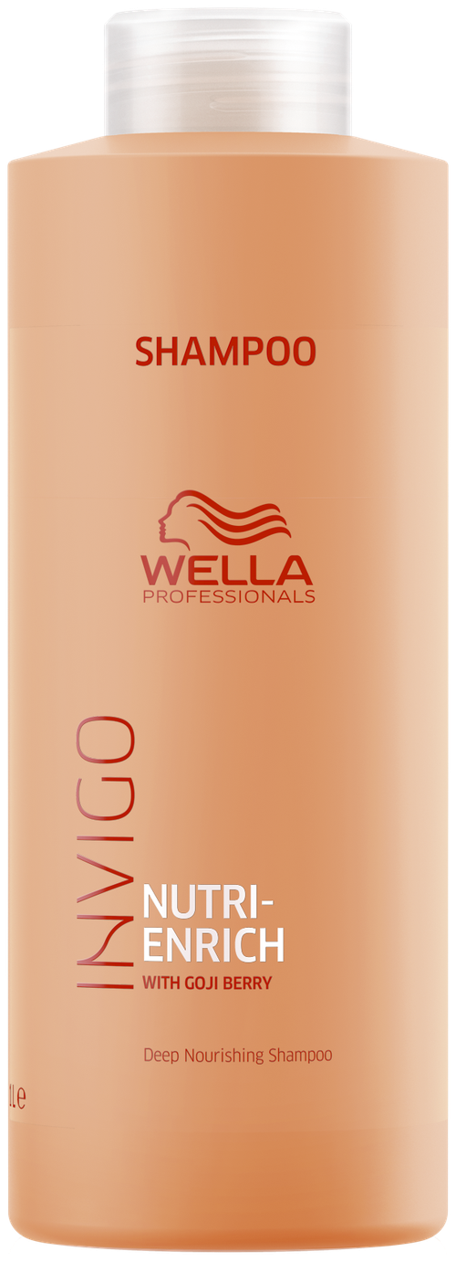 Wella enrich питательный шампунь для увлажнения жестких волос 1000 мл