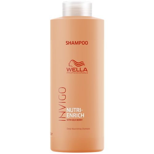 Wella enrich питательный шампунь для увлажнения жестких волос 1000 мл