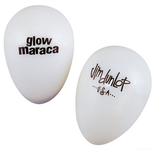DUNLOP 9110 Glow Maracas Display Jar маракас-яйцо белый, пластиковая банка 36 шт