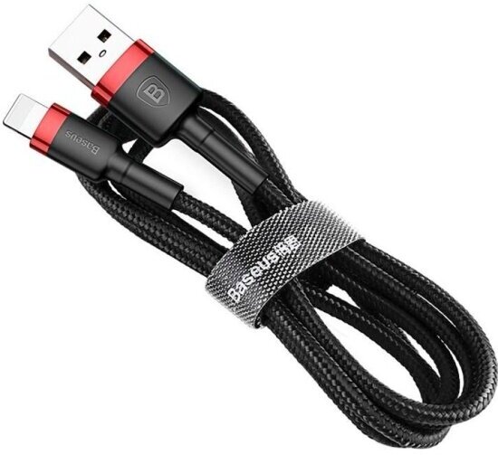 Кабель Baseus cafule Cable USB-A - lightning 1.5A 2M черно-красный