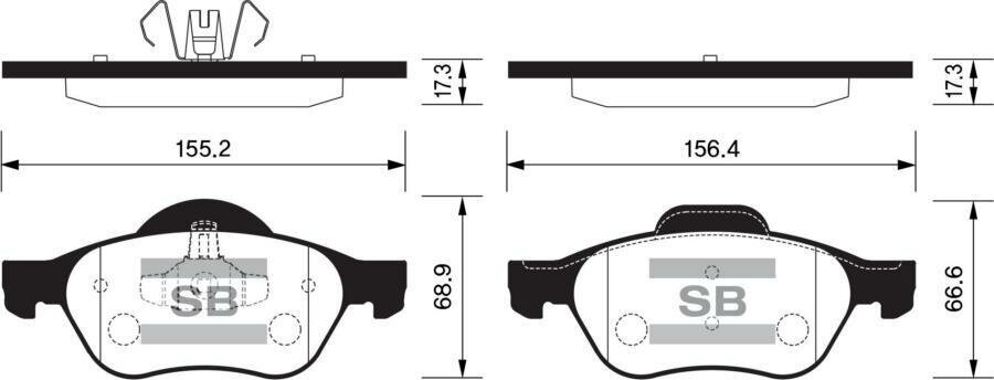 Тормозные Колодки Дисковые Sp1414 Sangsin brake арт. SP1414