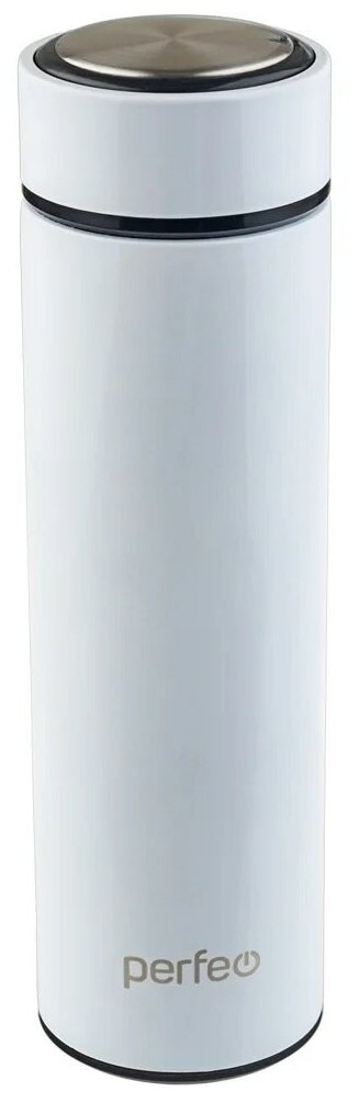 Термос PERFEO для напитков с ситечком, объем 0,45 л, белый (PF_C3721)