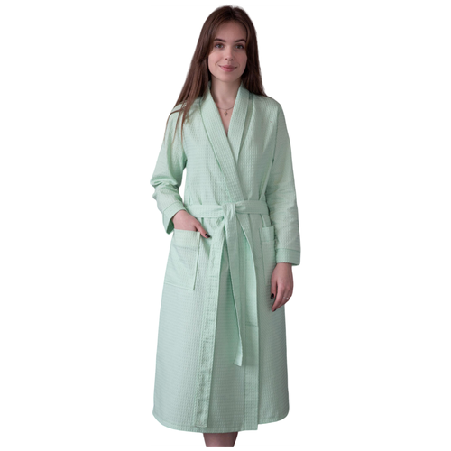 фото Халат lika dress, размер 50, зеленый