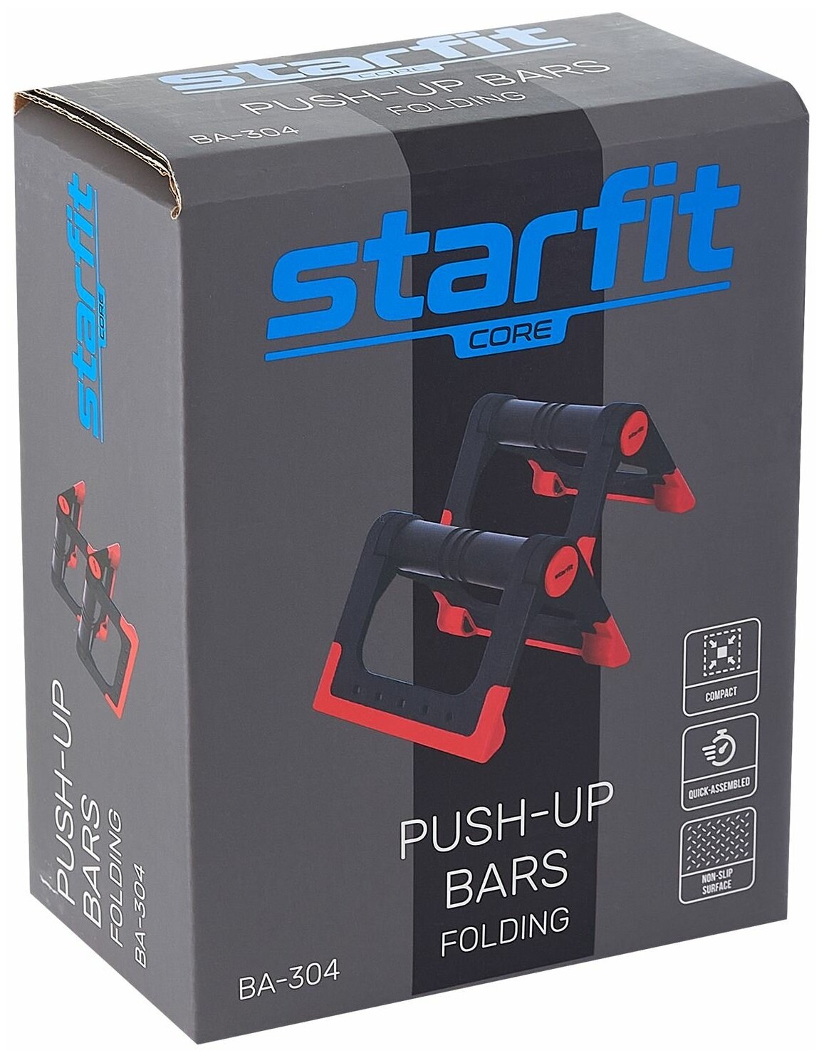 Упоры для отжимания Starfit BA-304 черный/оранжевый (УТ-00016658) - фото №3