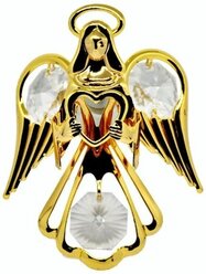 Фигурка Crystocraft Ангел с сердцем на присоске 15-007-GCL с кристаллами SWAROVSKI