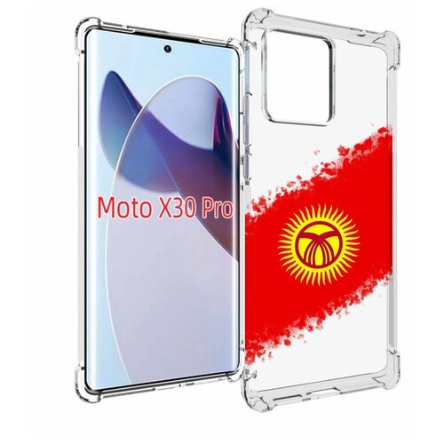 Чехол MyPads флаг Киргизии для Motorola Moto X30 Pro задняя-панель-накладка-бампер