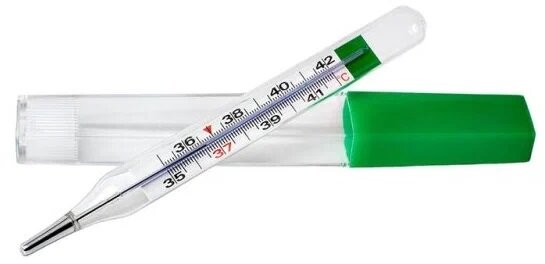 Термометр медицинский стеклянный Импэкс-Мед без ртути, пластиковый футляр, "Hidde"