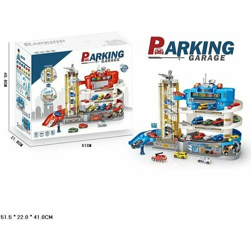 Игровой набор для мальчиков Parking Garage Police со спиральным лифтом , YDX52-2