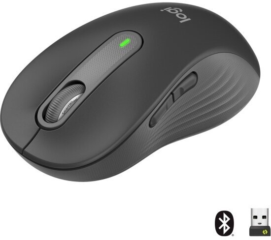 Мышь беспроводная Logitech Signature M650 L GRAPHITE, BT (арт. 910-006388, M/N: MR0091 / CU0021) - фото №1