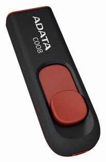 Флеш Диск A-Data 64Gb Classic AC008 AC008-64G-RKD USB2.0 красныйчерный