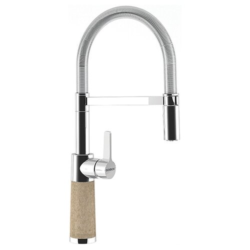 фото Смеситель для кухни (мойки) Schock SC-550 (хром/гранит) однорычажный двухцветный саббиа