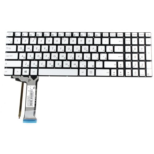 Клавиатура для ноутбука Asus GL752 Серебро с подсветкой Pn 90NB09Y1-R30200 90NB09X1-R30200 2839₽