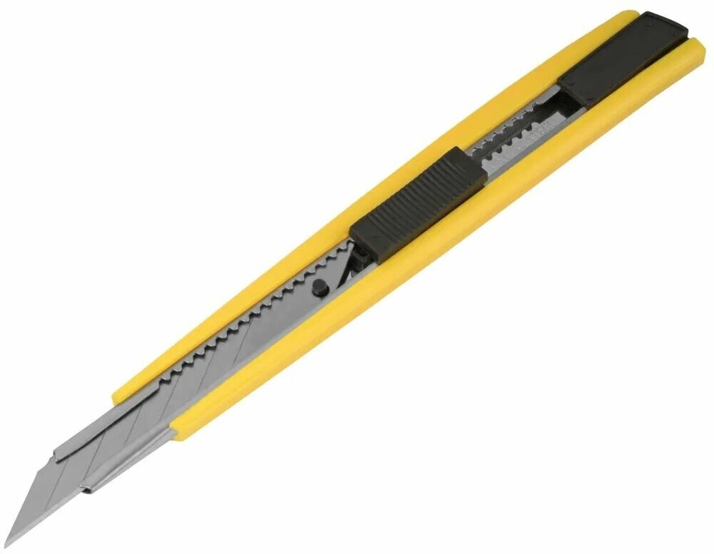 Нож технический Fit 9 мм усиленный, пластиковый - фотография № 2