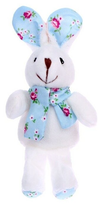 Мягкая игрушка «Кролик в шарфе», цвета микс