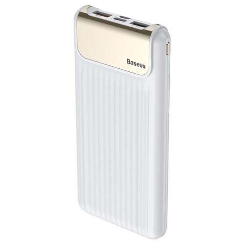 фото Аккумулятор baseus thin digital 10000 mah power bank qc 3.0, белый