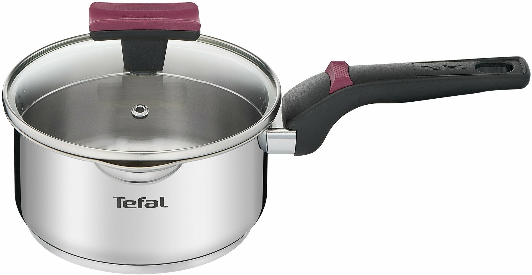 Набор кастрюль Tefal Cook&Clip G723S674 6 пр. серебристый 6 4.75 кг