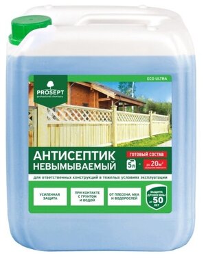 Антисептик невымываемый Prosept ECO ULTRA, 5 литров, для ответственных конструкций (017-5)