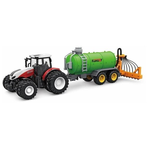 Р/У фермерский трактор Korody с цистерной поливалкой, двойные колеса 1/24 2.4G 6CH RTR