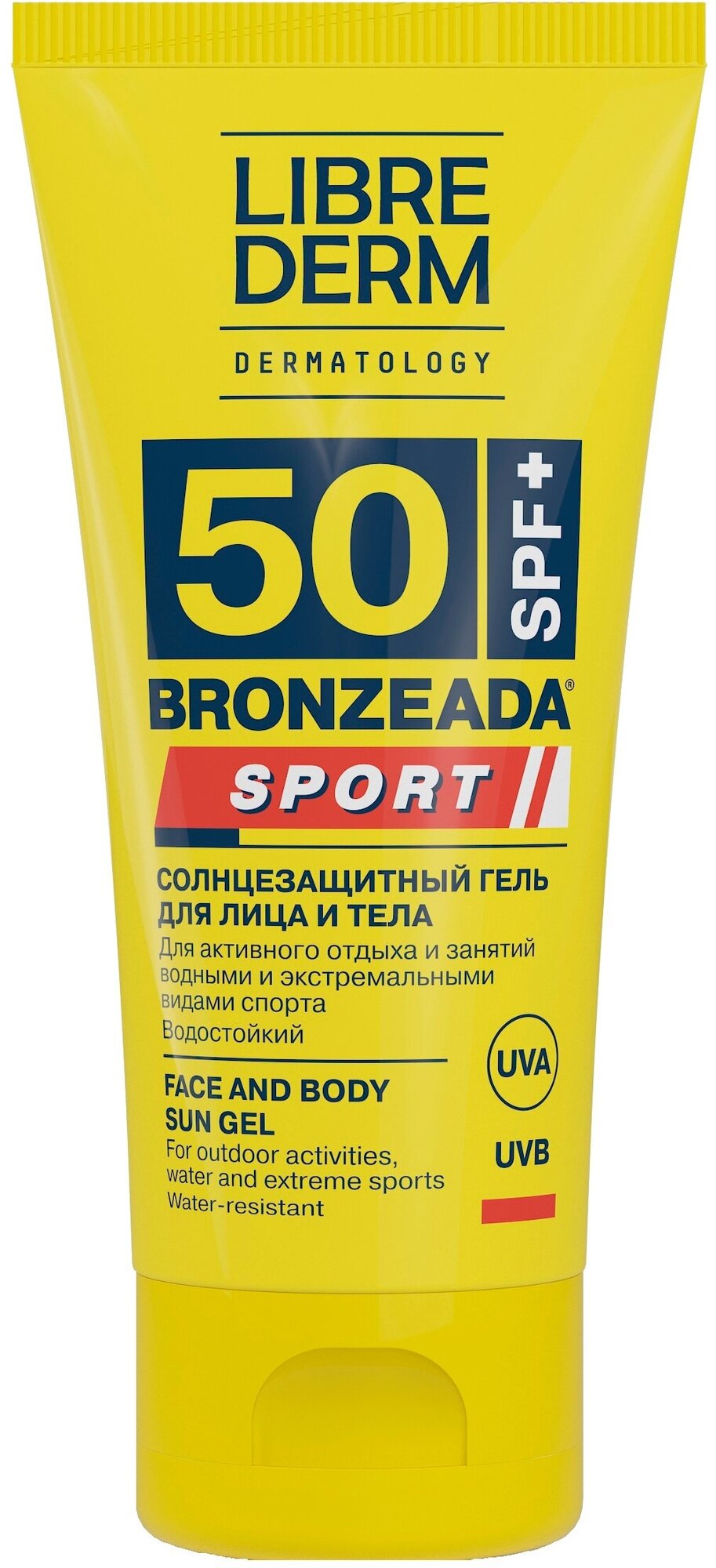 LIBREDERM Гель для лица и тела Librederm Bronzeada Sport cолнцезащитный SPF 50, 50 мл