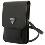 Guess Original сумка для смартфонов Wallet Bag Saffiano Triangle logo Black (оригинал) - изображение