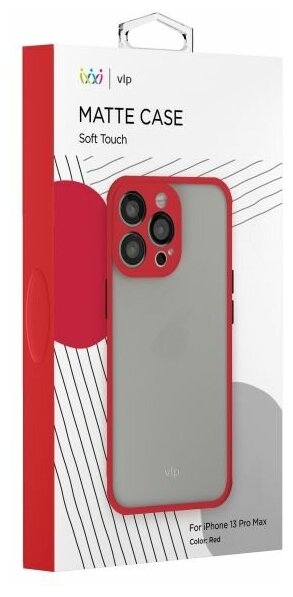 Чехол (клип-кейс) , для Apple iPhone 13 Pro Max, красный Noname - фото №1