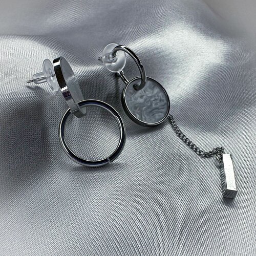 фото Серьги винтажные "подвеска с кольцом " leraty