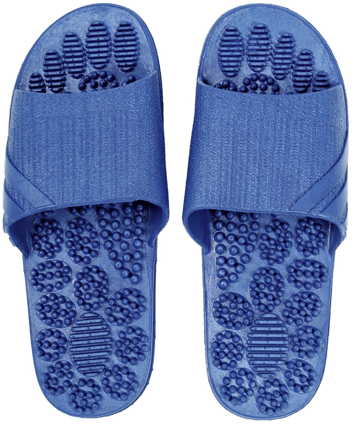 Тапочки с массажным эффектом AMARO HOME Relax Step Открытый нос (Голубой) 40-41, blue - фотография № 6