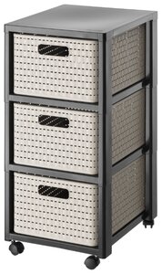 <b>Комод</b> Rotho Country 3 секционный на колесах 37,5*32,5*71,2 белый <b>Комод</b> Rotho Country облегчает хране