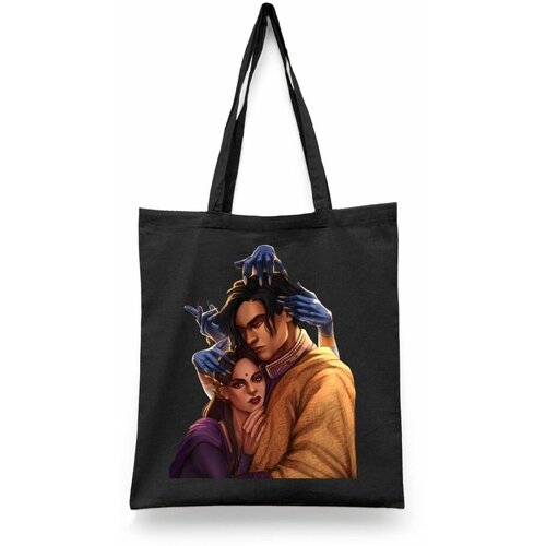 фото Сумка-шоппер унисекс каждому своё "кали/зов тьмы" черная